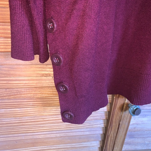 Cynthia Rowley maroon cowl neck sweater 3X - Picture 3 of 5